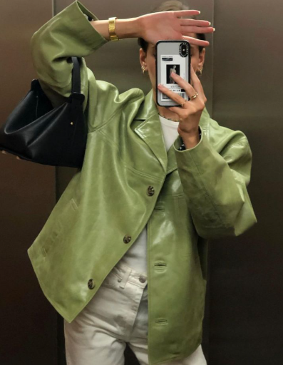 Pistachio Green Statement Outerwear