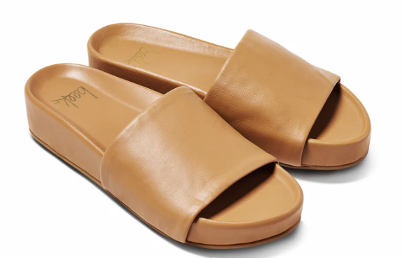 Pelican Leather Platform Sandal