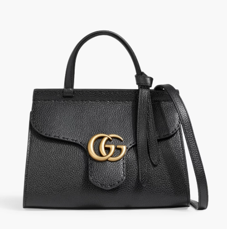 GUCCI Marmont pebbled-leather tote