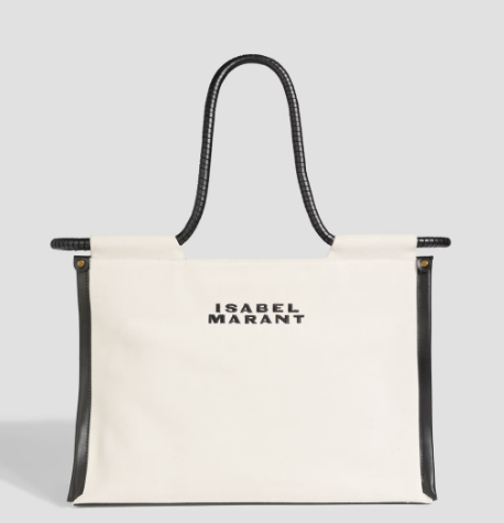 ISABEL MARANT Toldeo leather-trimmed canvas tote