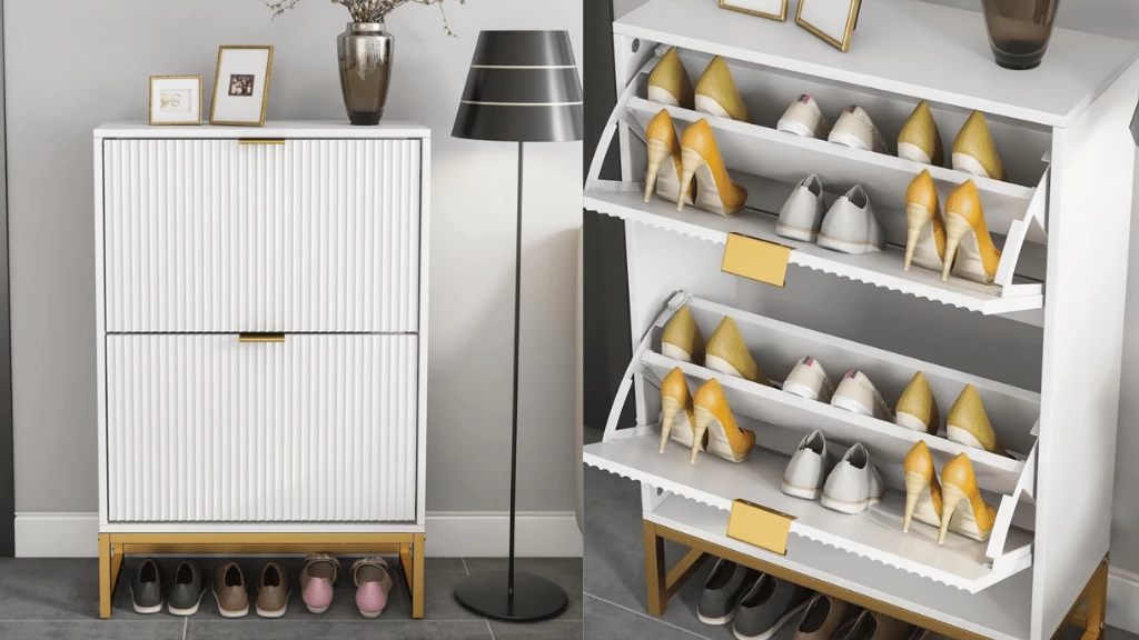 This $110 Shoe Storage Cabinet Just Changed My Entryway Forever